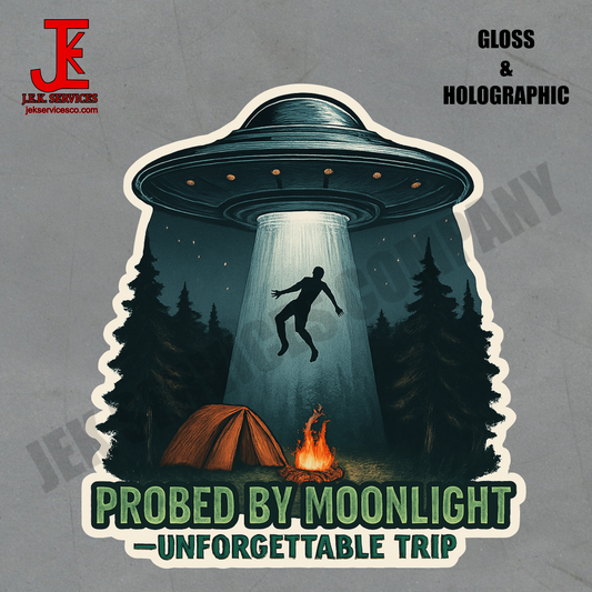 Probed By Moonlight Vinyl Sticker
