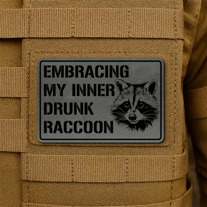 Inner Drunk Raccoon Morale Patch 2"x3" Hook & Loop | Made in USA