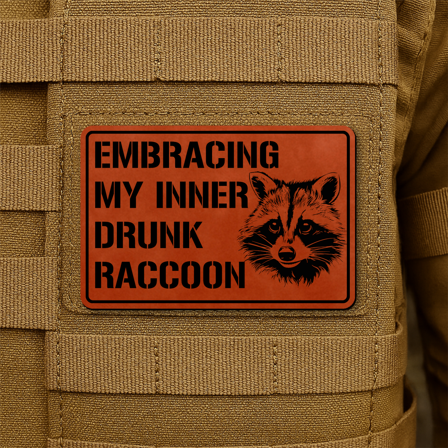 Inner Drunk Raccoon Morale Patch 2"x3" Hook & Loop | Made in USA
