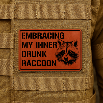 Inner Drunk Raccoon Morale Patch 2"x3" Hook & Loop | Made in USA