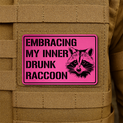 Inner Drunk Raccoon Morale Patch 2"x3" Hook & Loop | Made in USA
