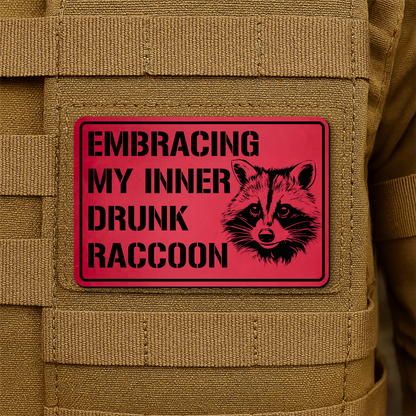 Inner Drunk Raccoon Morale Patch 2"x3" Hook & Loop | Made in USA