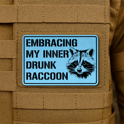 Inner Drunk Raccoon Morale Patch 2"x3" Hook & Loop | Made in USA