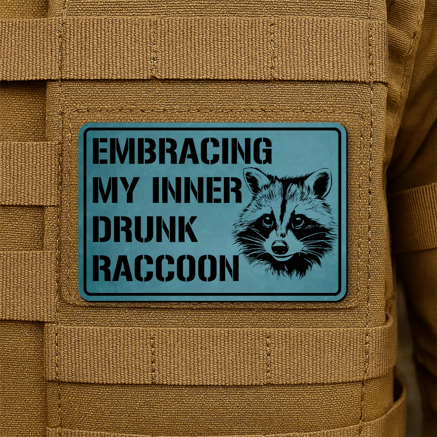 Inner Drunk Raccoon Morale Patch 2"x3" Hook & Loop | Made in USA