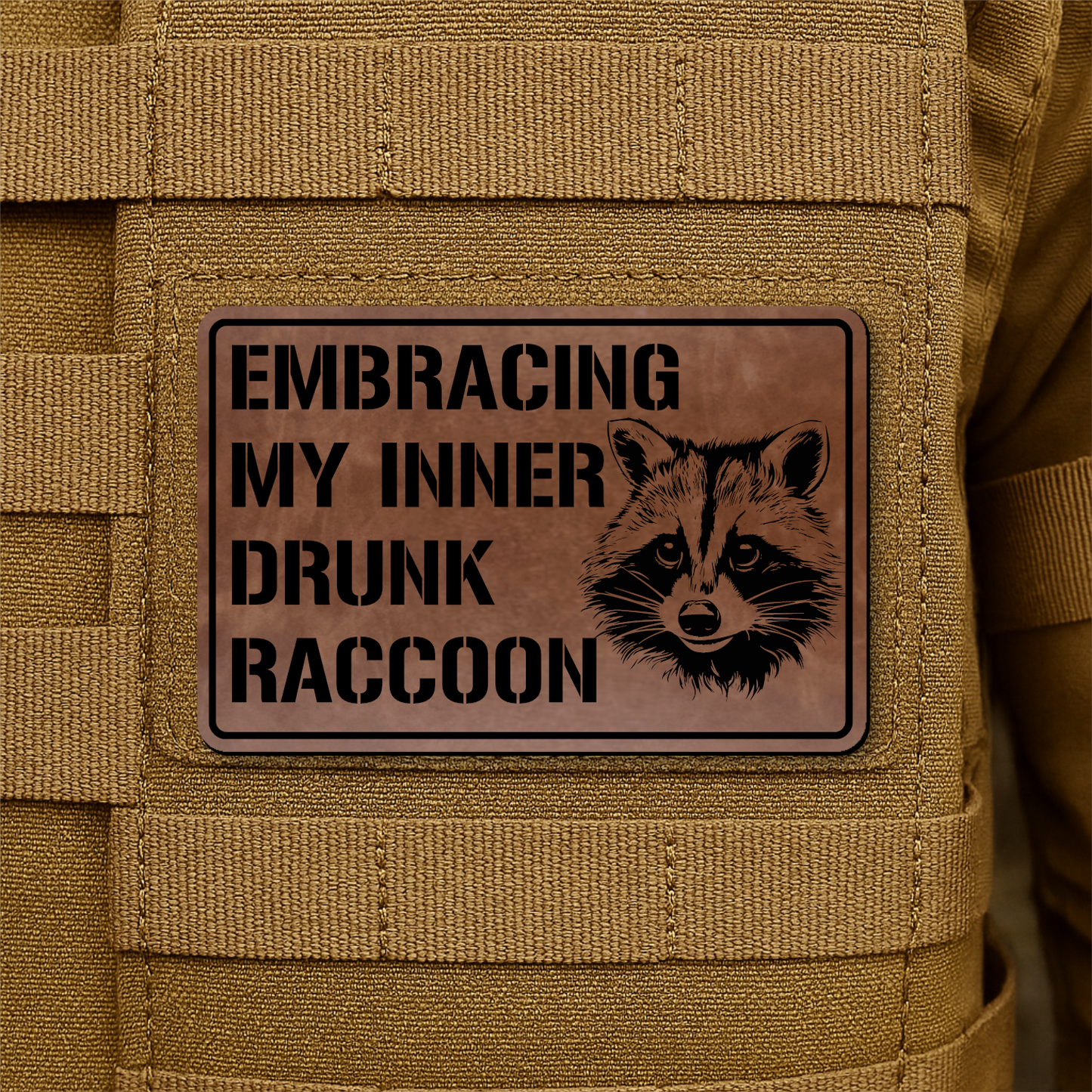 Inner Drunk Raccoon Morale Patch 2"x3" Hook & Loop | Made in USA