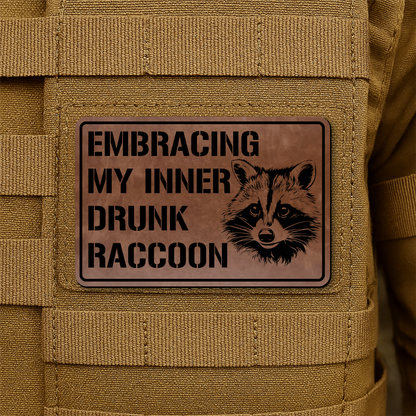 Inner Drunk Raccoon Morale Patch 2"x3" Hook & Loop | Made in USA