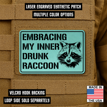 Inner Drunk Raccoon Morale Patch 2"x3" Hook & Loop | Made in USA