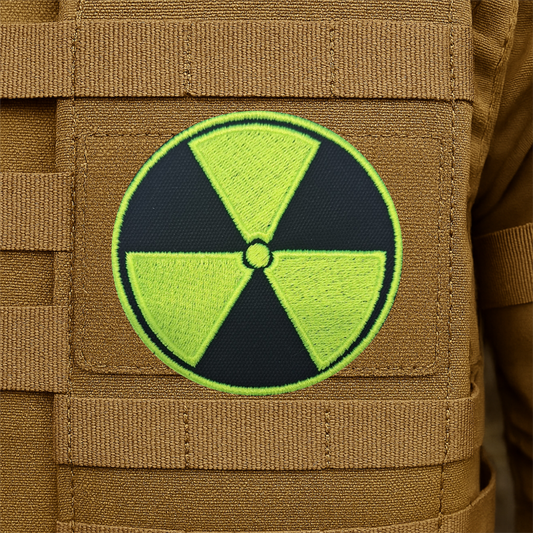 Radioactive Nuclear Trefoil Symbol Embroidered Morale Patch