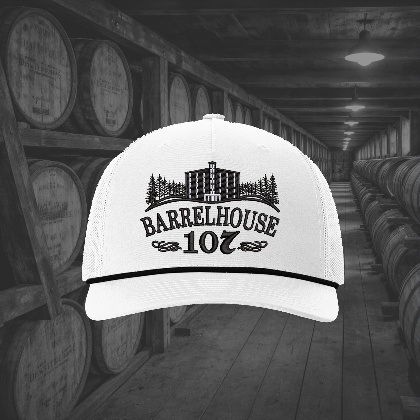 Barrelhouse 107 Embroidered Caps, Multiple Hat Color Options