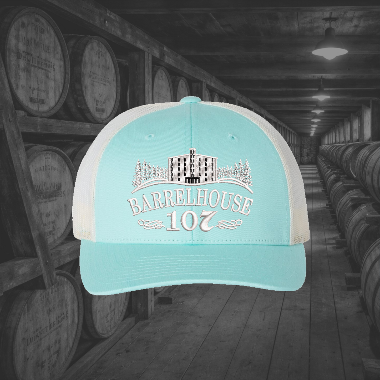 Barrelhouse 107 Embroidered Caps, Multiple Hat Color Options