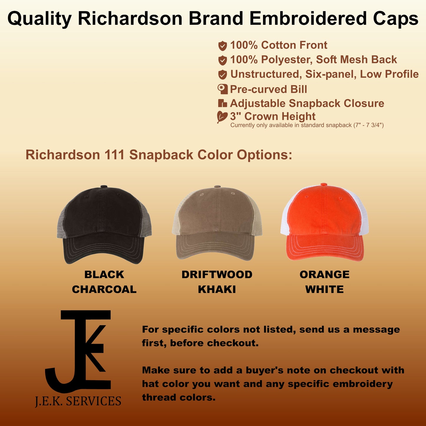 Tennessee Fishing Embroidered Snapback & Flexfit Caps
