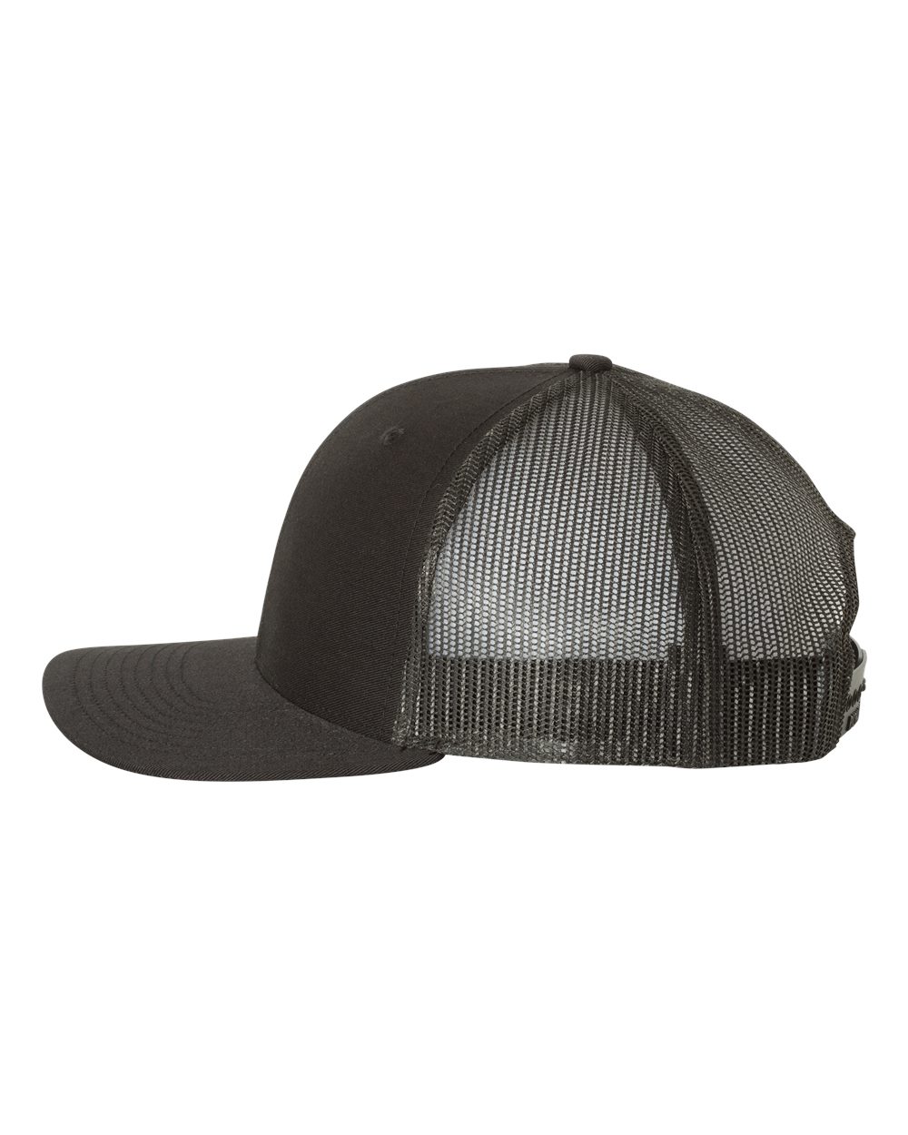 Black mesh cap on a white background