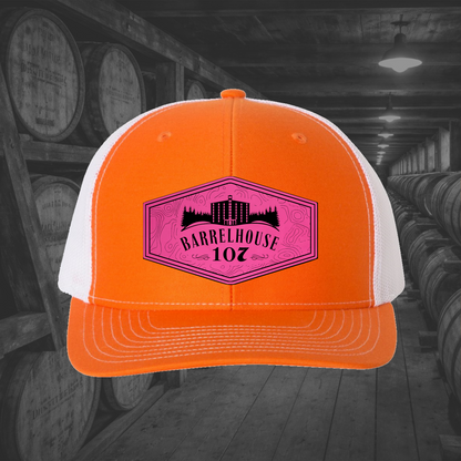 Barrelhouse 107 Engraved Leather Patch Hats