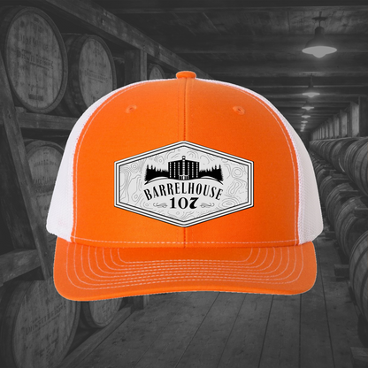 Barrelhouse 107 Engraved Leather Patch Hats