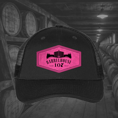 Barrelhouse 107 Engraved Leather Patch Hats