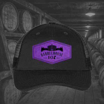 Barrelhouse 107 Engraved Leather Patch Hats