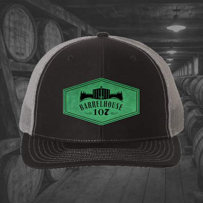 Barrelhouse 107 Engraved Leather Patch Hats