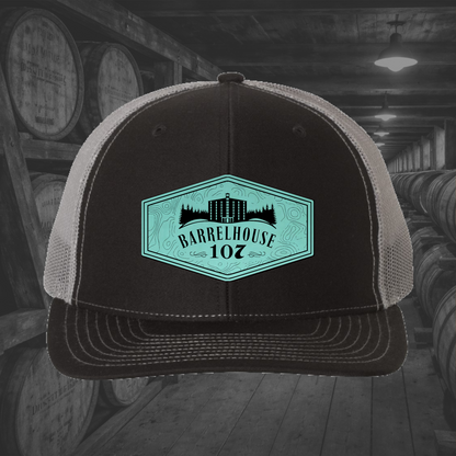Barrelhouse 107 Engraved Leather Patch Hats