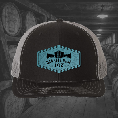Barrelhouse 107 Engraved Leather Patch Hats