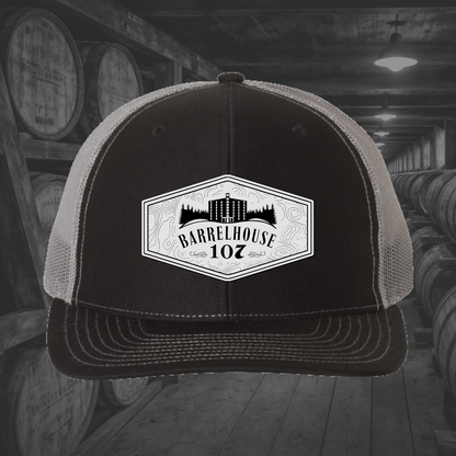 Barrelhouse 107 Engraved Leather Patch Hats
