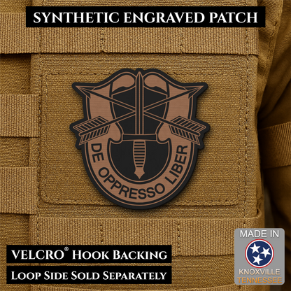 Army Special Forces Unit Crest Morale Patch, 2.5" | Made in USA | VELCRO® Brand Hook Backing