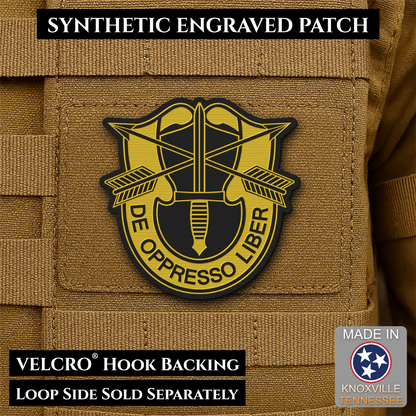 Army Special Forces Unit Crest Morale Patch, 2.5" | Made in USA | VELCRO® Brand Hook Backing