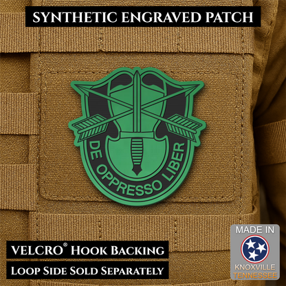 Army Special Forces Unit Crest Morale Patch, 2.5" | Made in USA | VELCRO® Brand Hook Backing