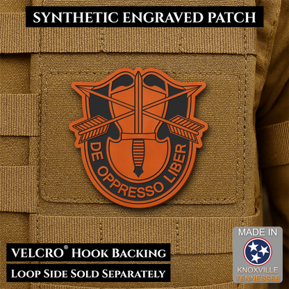 Army Special Forces Unit Crest Morale Patch, 2.5" | Made in USA | VELCRO® Brand Hook Backing