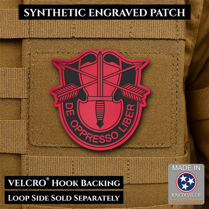 Army Special Forces Unit Crest Morale Patch, 2.5" | Made in USA | VELCRO® Brand Hook Backing
