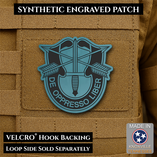 Army Special Forces Unit Crest Morale Patch, 2.5" | Made in USA | VELCRO® Brand Hook Backing