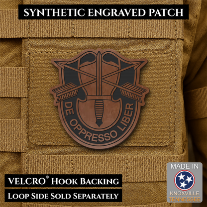 Army Special Forces Unit Crest Morale Patch, 2.5" | Made in USA | VELCRO® Brand Hook Backing