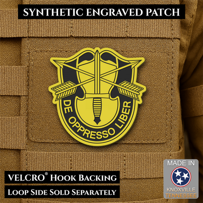 Army Special Forces Unit Crest Morale Patch, 2.5" | Made in USA | VELCRO® Brand Hook Backing