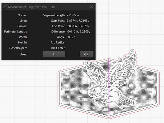 American Bald Eagle Leather Hat Patch – SVG & LightBurn (lbrn2) Engraving File for Laser Cutting & Engraving