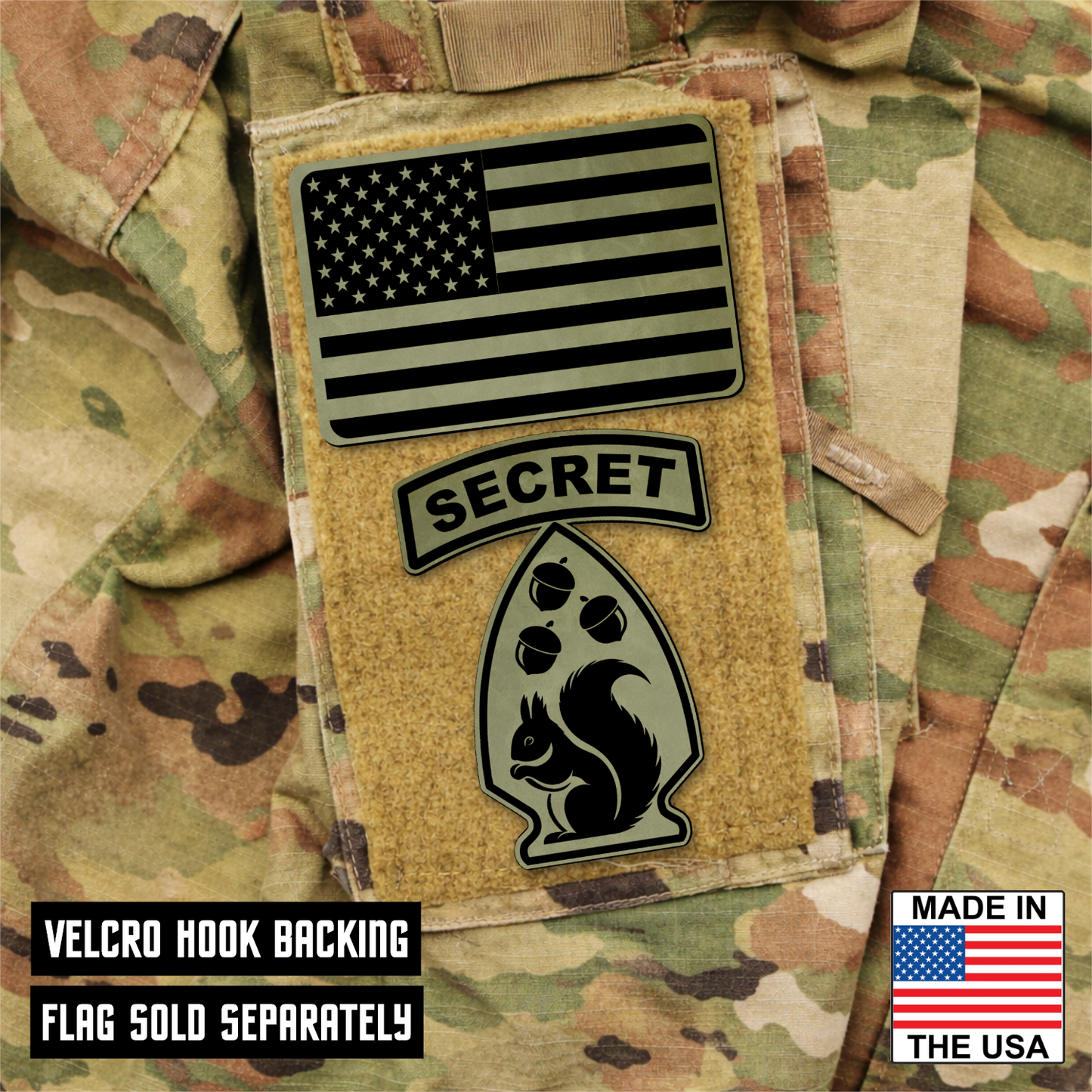 Secret Squirrel Division Morale Patch – 2.2" x 3” Hook & Loop | Made in USA