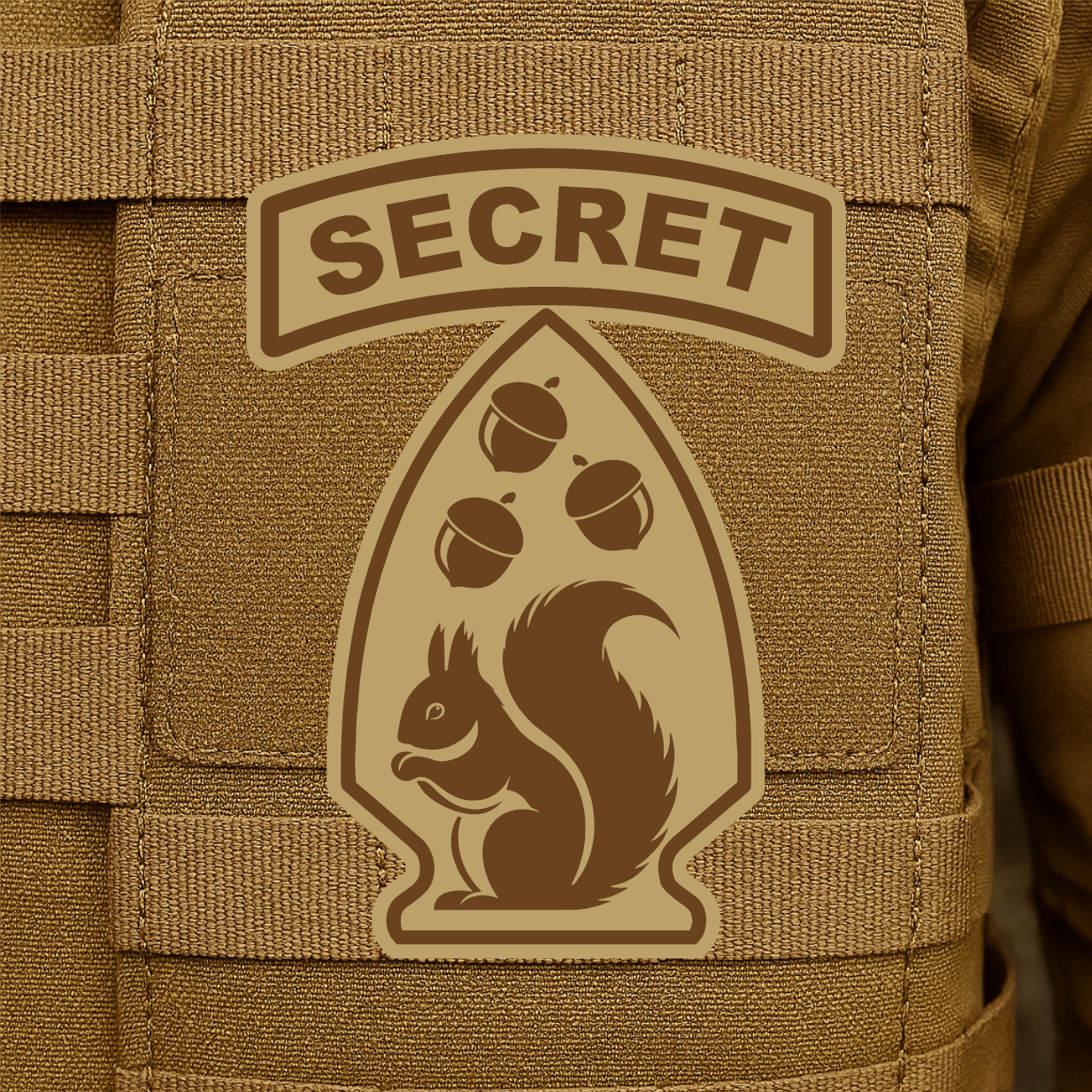 Secret Squirrel Division Engraved Morale Patch – 2.2" x 3” Hook & Loop Tactical Patch | Made in USA