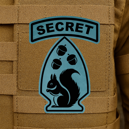 Secret Squirrel Division Morale Patch – 2.2" x 3” Hook & Loop | Made in USA