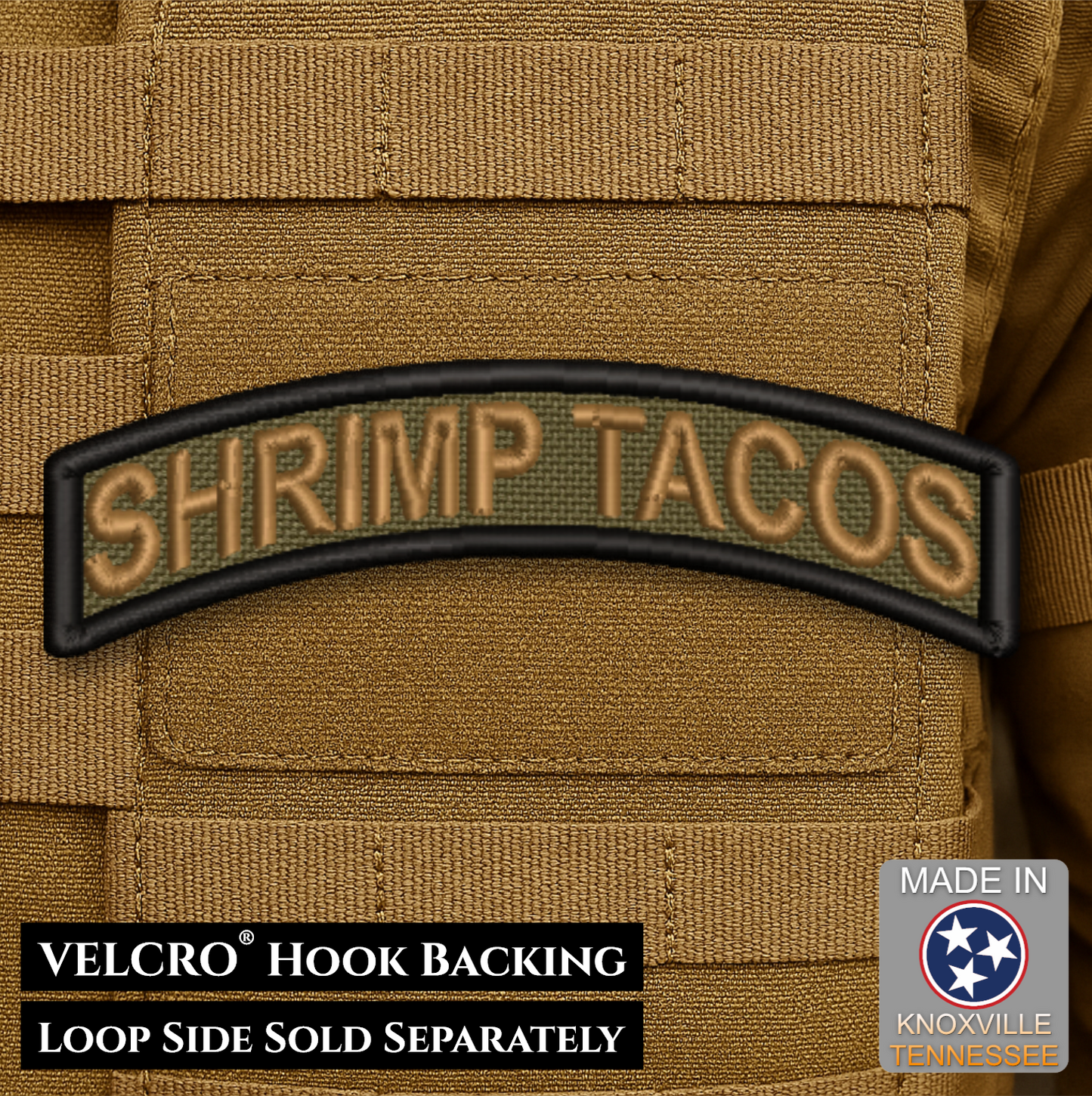 Army Regular Forces Funny Morale Patch Tab, 1.2x3" | Made in USA | VELCRO® Brand Hook Backing