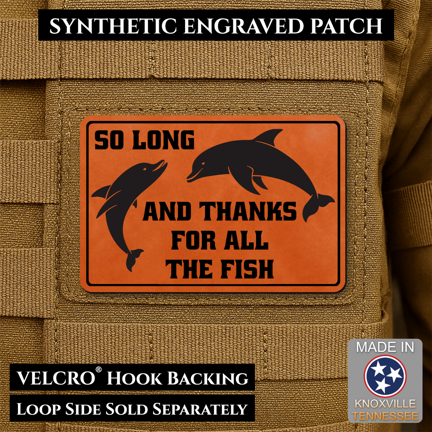 So Long And Thanks For All The Fish Funny VELCRO® Morale Patch | Made in USA | Multiple Color Options