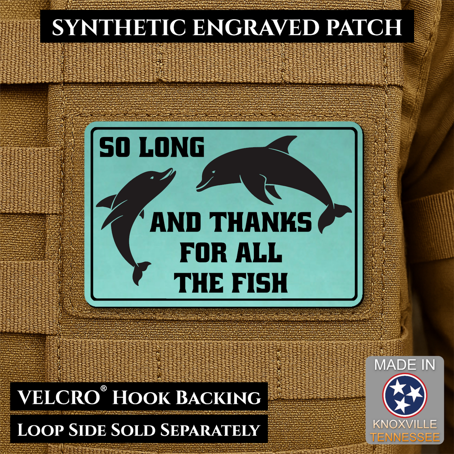 So Long And Thanks For All The Fish Funny VELCRO® Morale Patch | Made in USA | Multiple Color Options