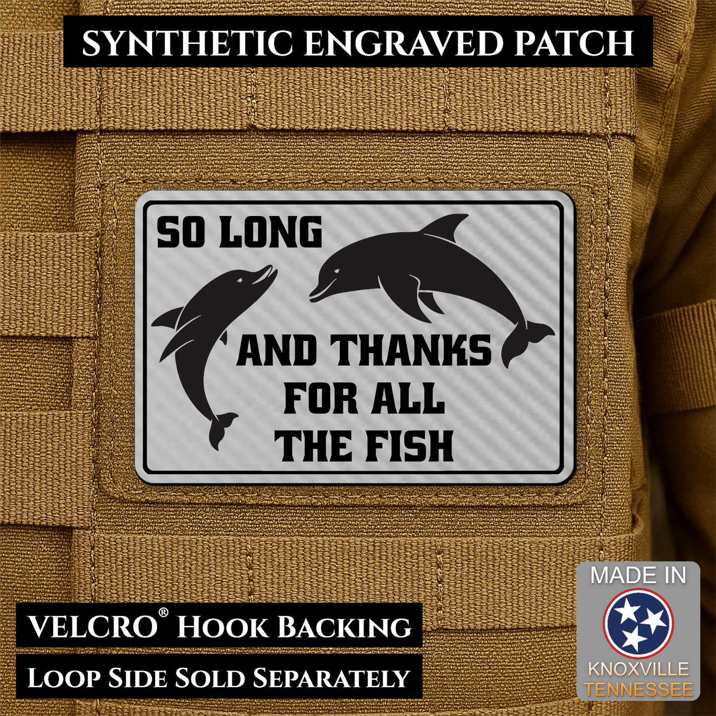 So Long And Thanks For All The Fish Funny VELCRO® Morale Patch | Made in USA | Multiple Color Options