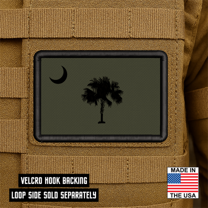South Carolina State Flag Patch 2"x3" Hook & Loop | Made in USA