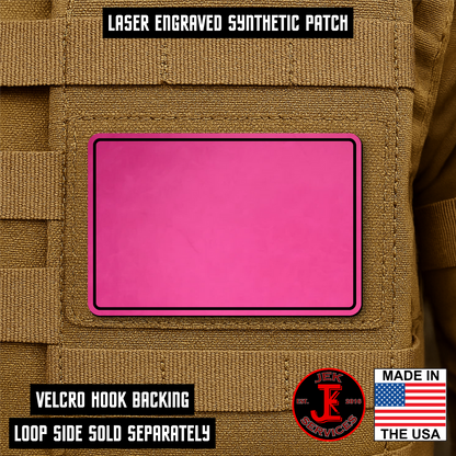 Engraved Morale Patches 2" x 3" - Custom Text & Logo Hook & Loop Gear Patch