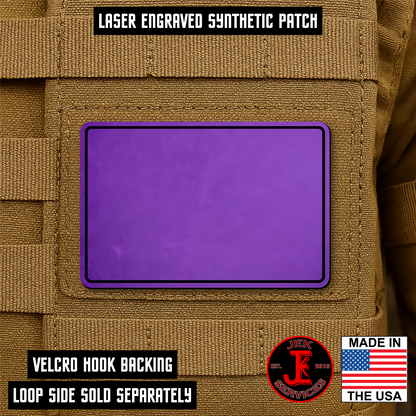 Engraved Morale Patches 2" x 3" - Custom Text & Logo Hook & Loop Gear Patch
