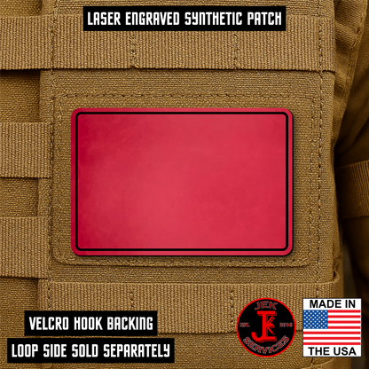 Engraved Morale Patches 2" x 3" - Custom Text & Logo Hook & Loop Gear Patch
