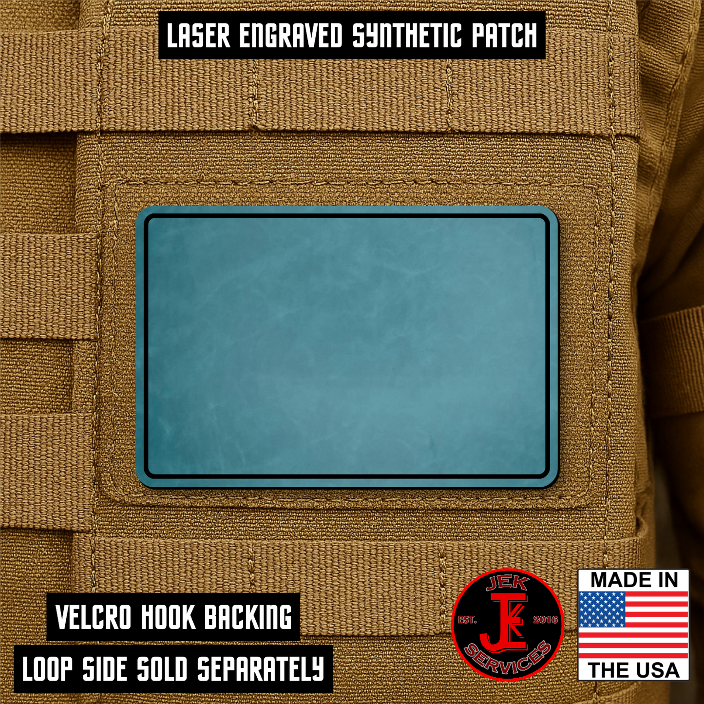Engraved Morale Patches 2" x 3" - Custom Text & Logo Hook & Loop Gear Patch