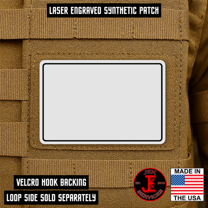 Engraved Morale Patches 2" x 3" - Custom Text & Logo Hook & Loop Gear Patch