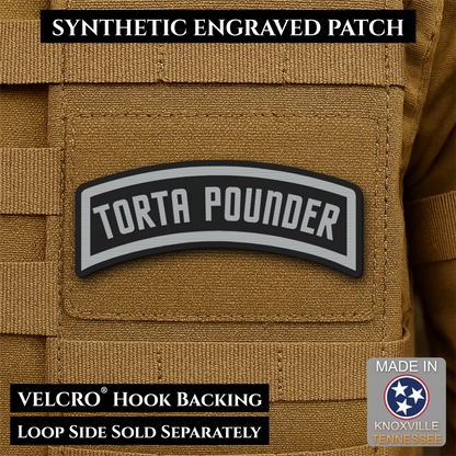 Torta Pounder Rocker Tab Funny Morale Patch, 1x2.6" | Made in USA | VELCRO® Brand Hook Backing