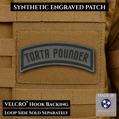 Torta Pounder Rocker Tab Funny Morale Patch, 1x2.6" | Made in USA | VELCRO® Brand Hook Backing