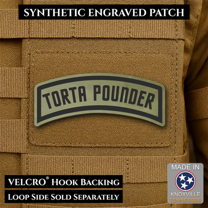 Torta Pounder Rocker Tab Funny Morale Patch, 1x2.6" | Made in USA | VELCRO® Brand Hook Backing