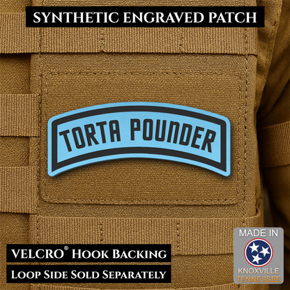 Torta Pounder Rocker Tab Funny Morale Patch, 1x2.6" | Made in USA | VELCRO® Brand Hook Backing